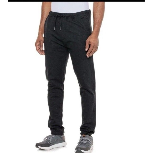 SAVE THE OCEAN Black Recycled Drawstring JOGGERS SWEATPANTS NWT $79.50  Large - Picture 1 of 5